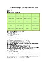 Bộ đề thi Violympic môn Toán lớp 4 - Năm 2015-2016